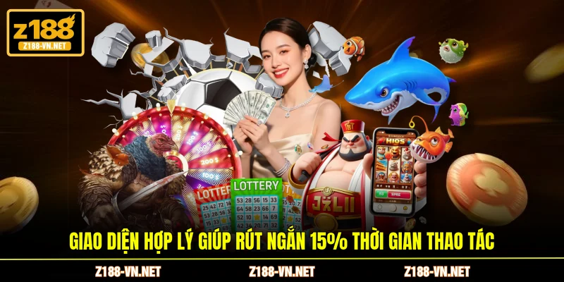 Giao diện hợp lý giúp rút ngắn 15% thời gian thao tác
